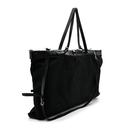 Saint Laurent Canvas Calfskin Embossed Large Convertible ID Bag Black 2 of 11