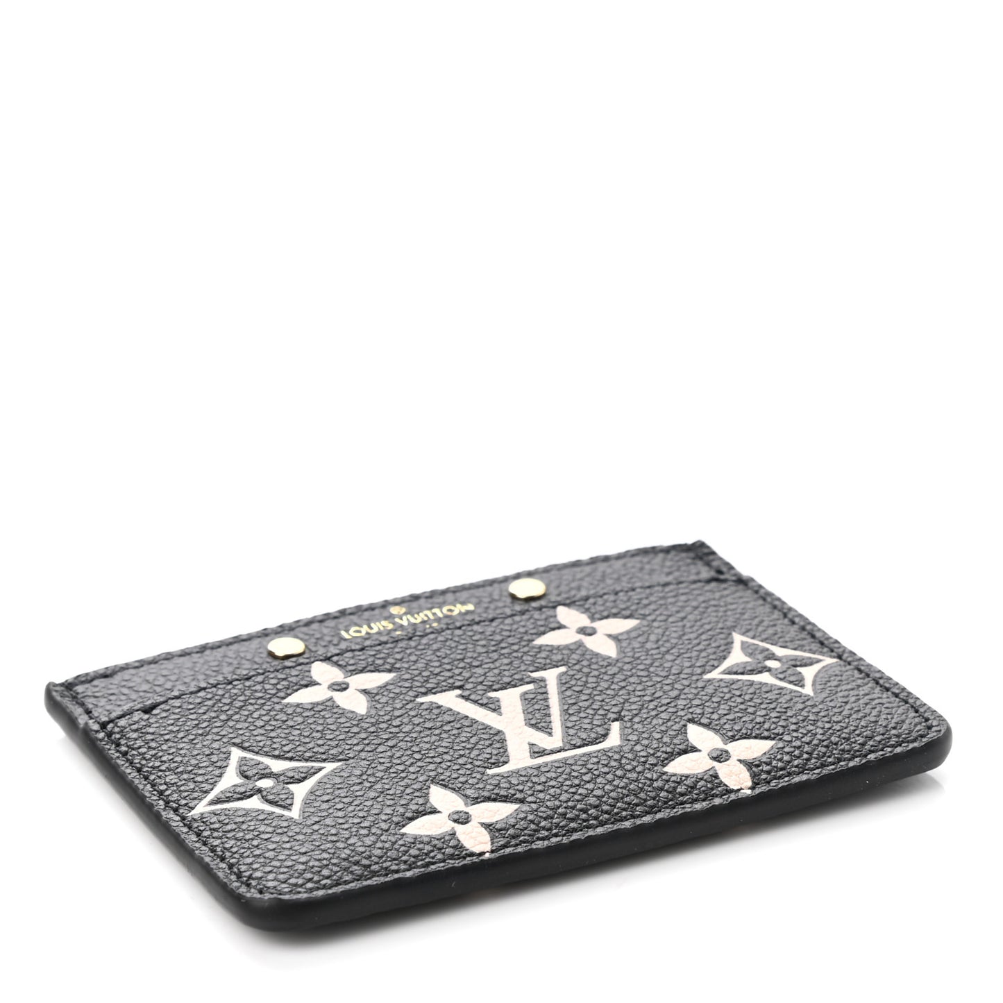 Empreinte Card Holder Black Beige