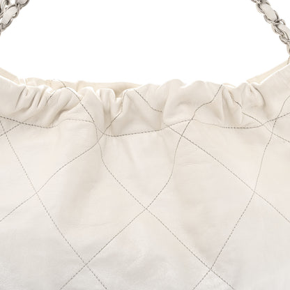 Chanel Metallic Shaded Calfskin Quilted Chanel 22 White Silver 9 of 12