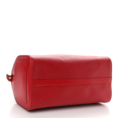 Louis Vuitton Epi Speedy 30 Castillan Red 5 of 14