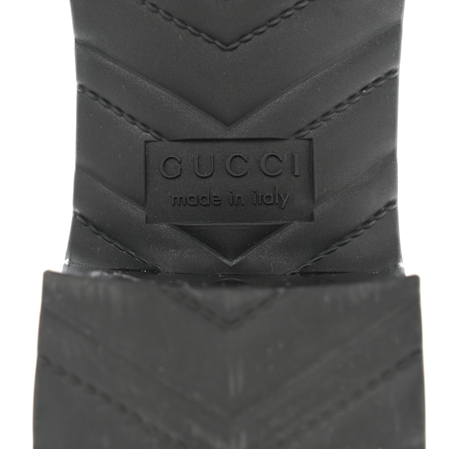 Gucci Rubber Gucci Logo Womens Platform 20/60mm Slide Sandals 37 Black 8 of 9
