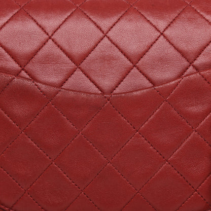 Chanel Lambskin Quilted Medium Double Flap Red 15 of 17