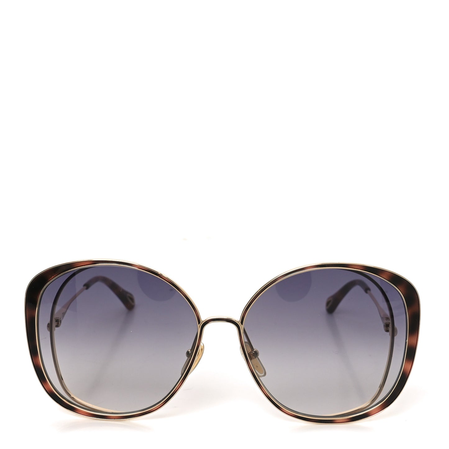 Oversized Round Novelty Sunglasses CH0036S Gold Havana