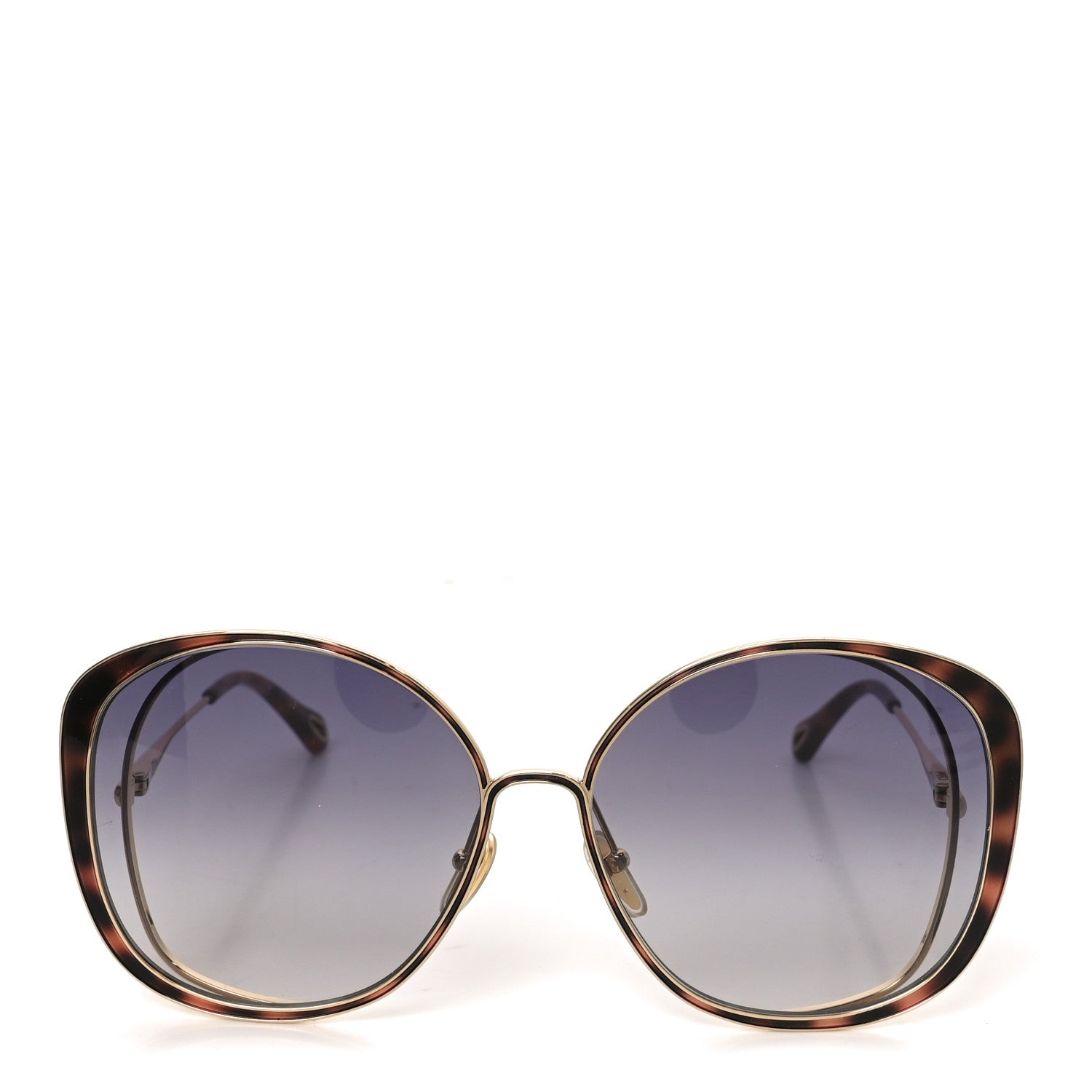Chloe Oversized Round Novelty Sunglasses CH0036S Gold Havana 2 of 8