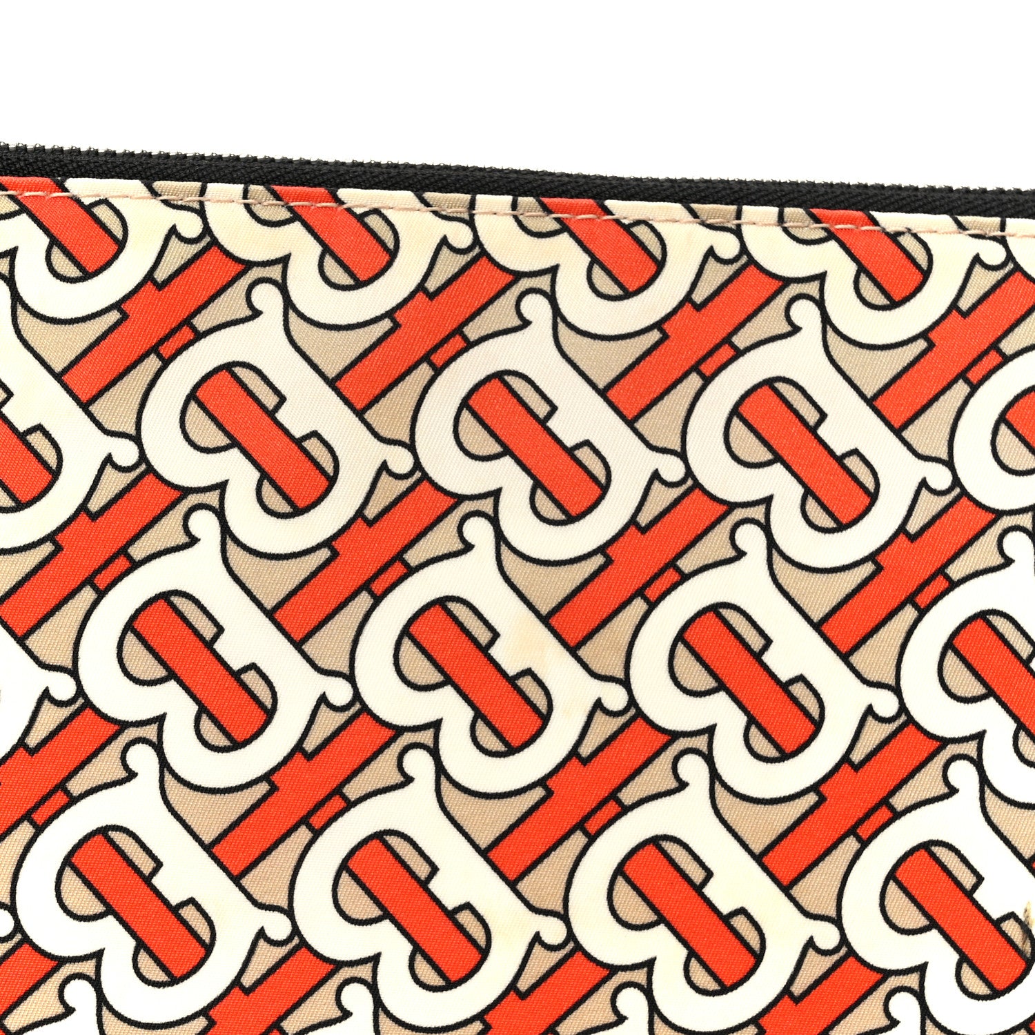 Burberry Monogram Nylon Edin Zip Pouch Vermillion Vermillion 9 of 9
