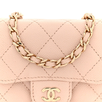 Chanel Caviar Quilted Mini Clutch With Chain Light Beige 9 of 14