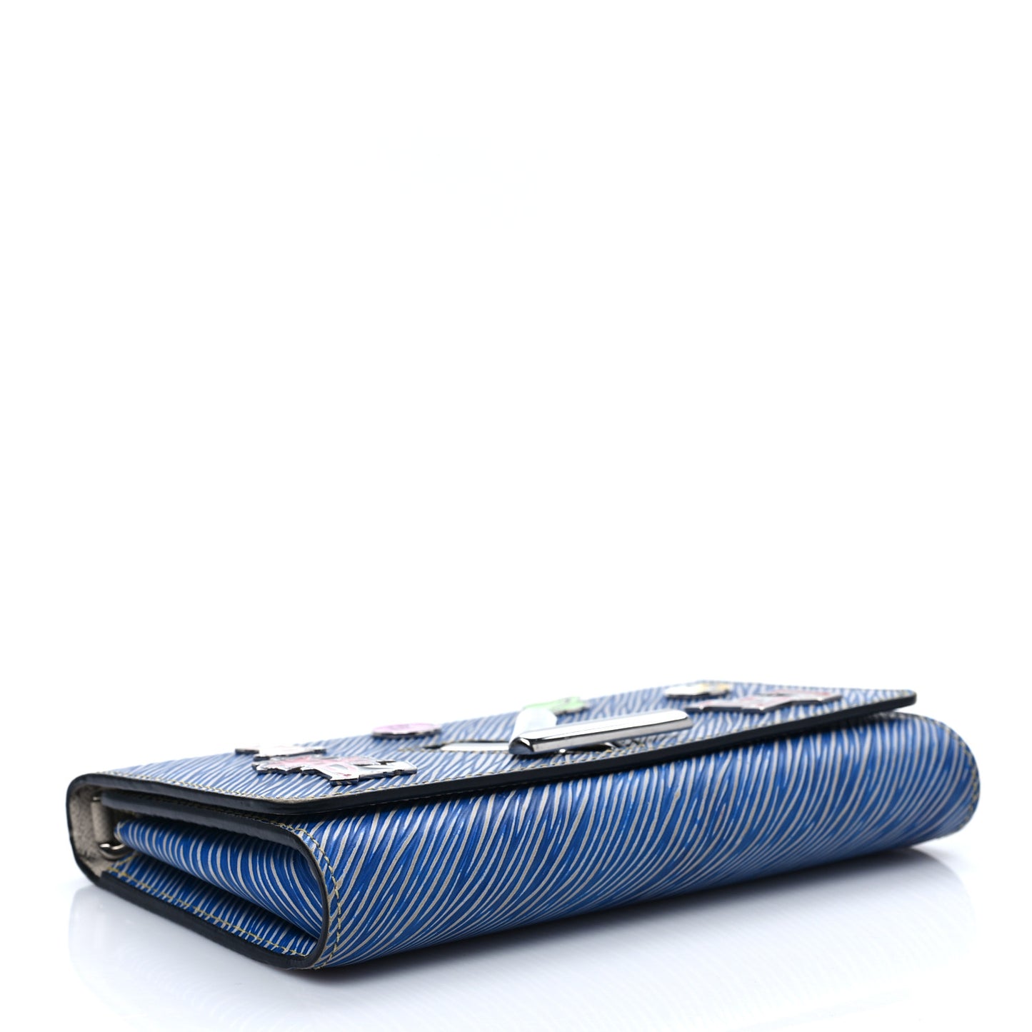 Epi Pins Twist Chain Wallet Denim Light