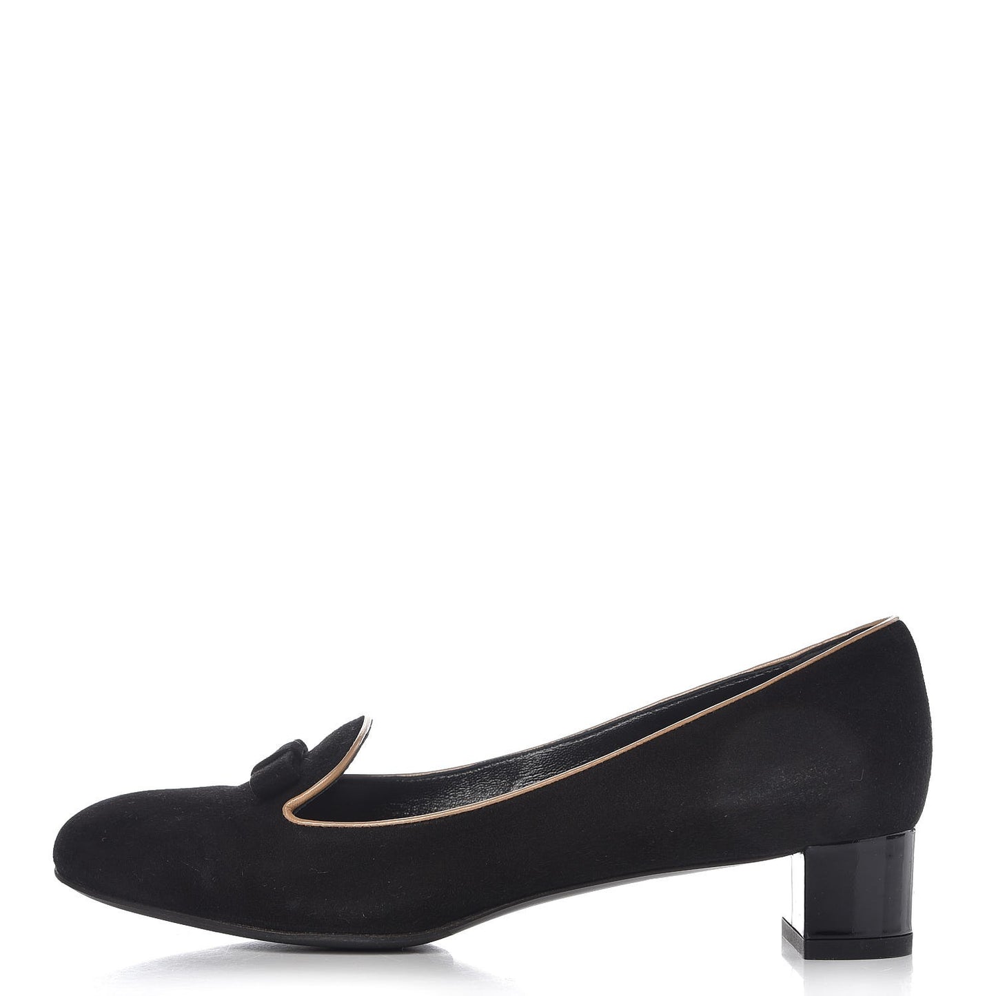 Suede Uniformes Bow Pumps 36.5 Black