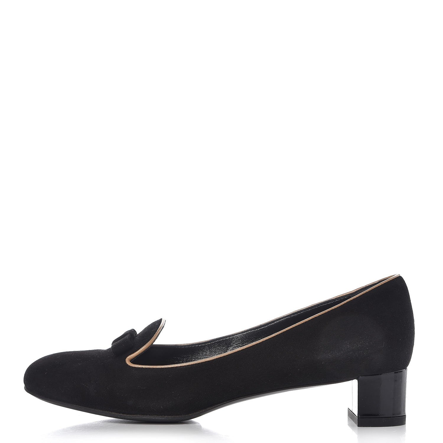 Louis Vuitton Suede Uniformes Bow Pumps 36.5 Black 1 of 10