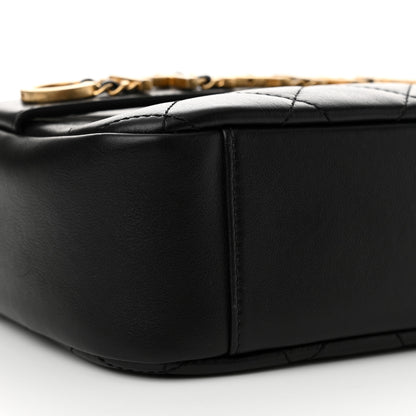 Chanel Calfskin Quilted Enchained Camera Case Bag Black 9 of 10
