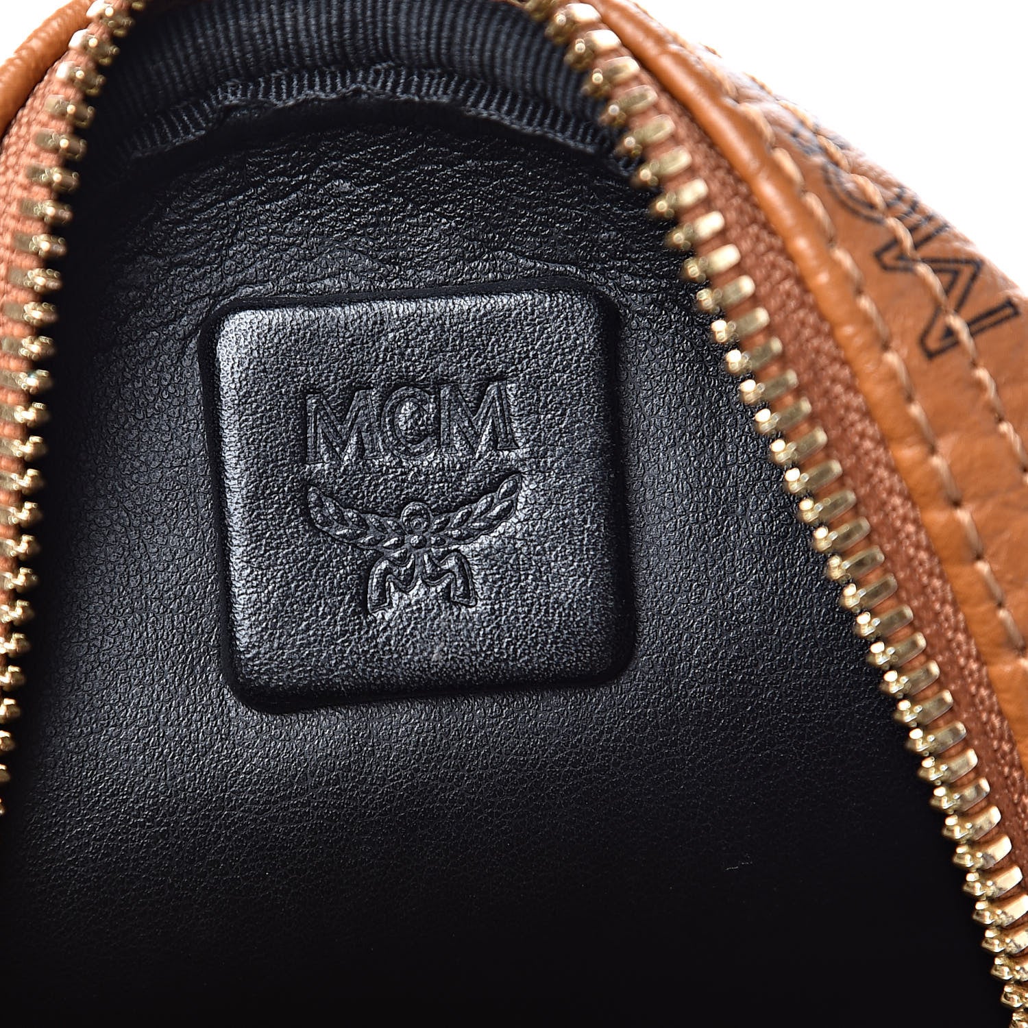 MCM Visetos Side Stud X-Mini Stark Bebe Boo Backpack Cognac 6 of 11