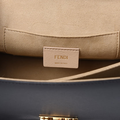 Fendi Vitello Liberty Bi-Color FF 1974 Embossed Kan U Shoulder Bag Black Maya 6 of 10