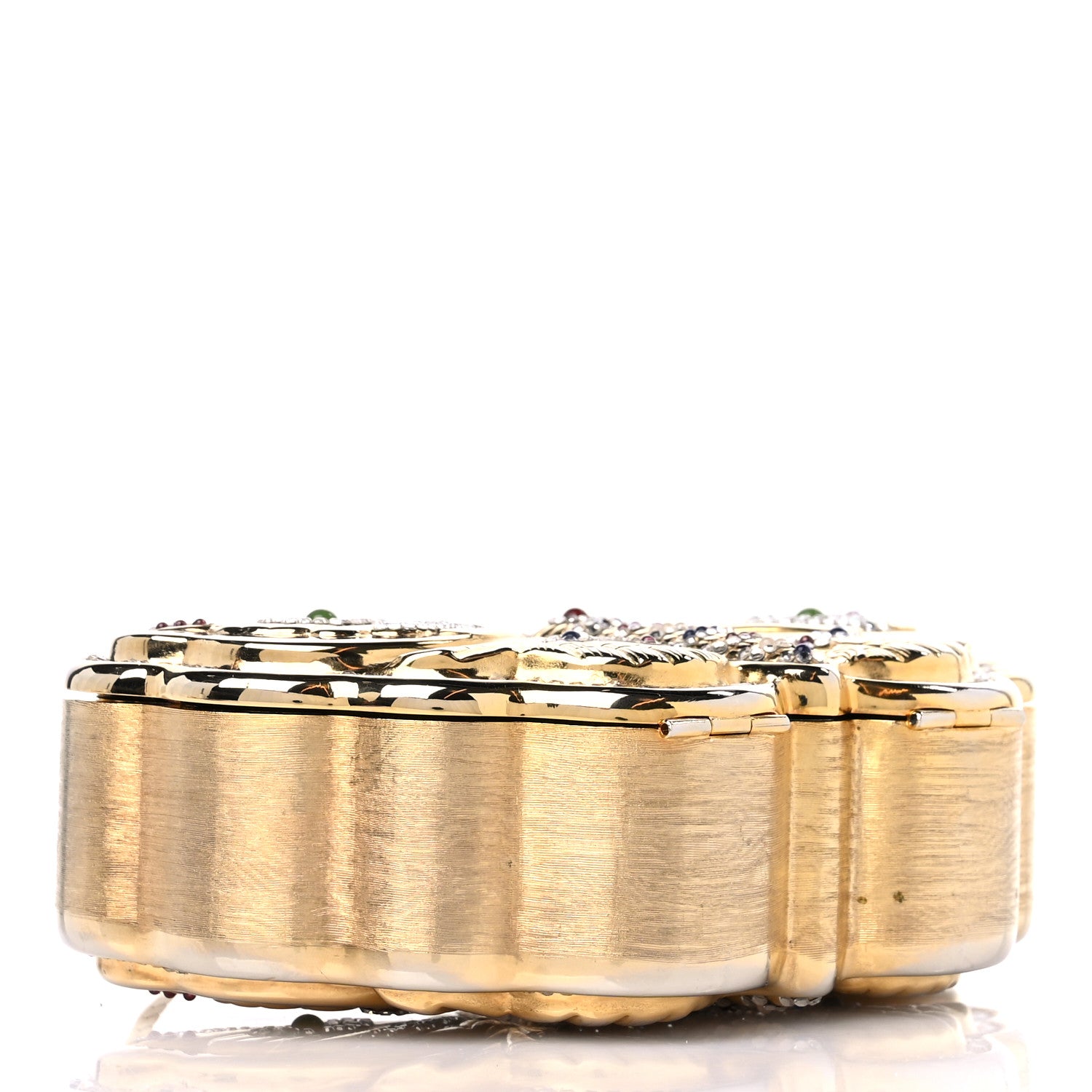 Judith Leiber Crystal Butterfly Celestrina Minaudiere Clutch Gold 5 of 10