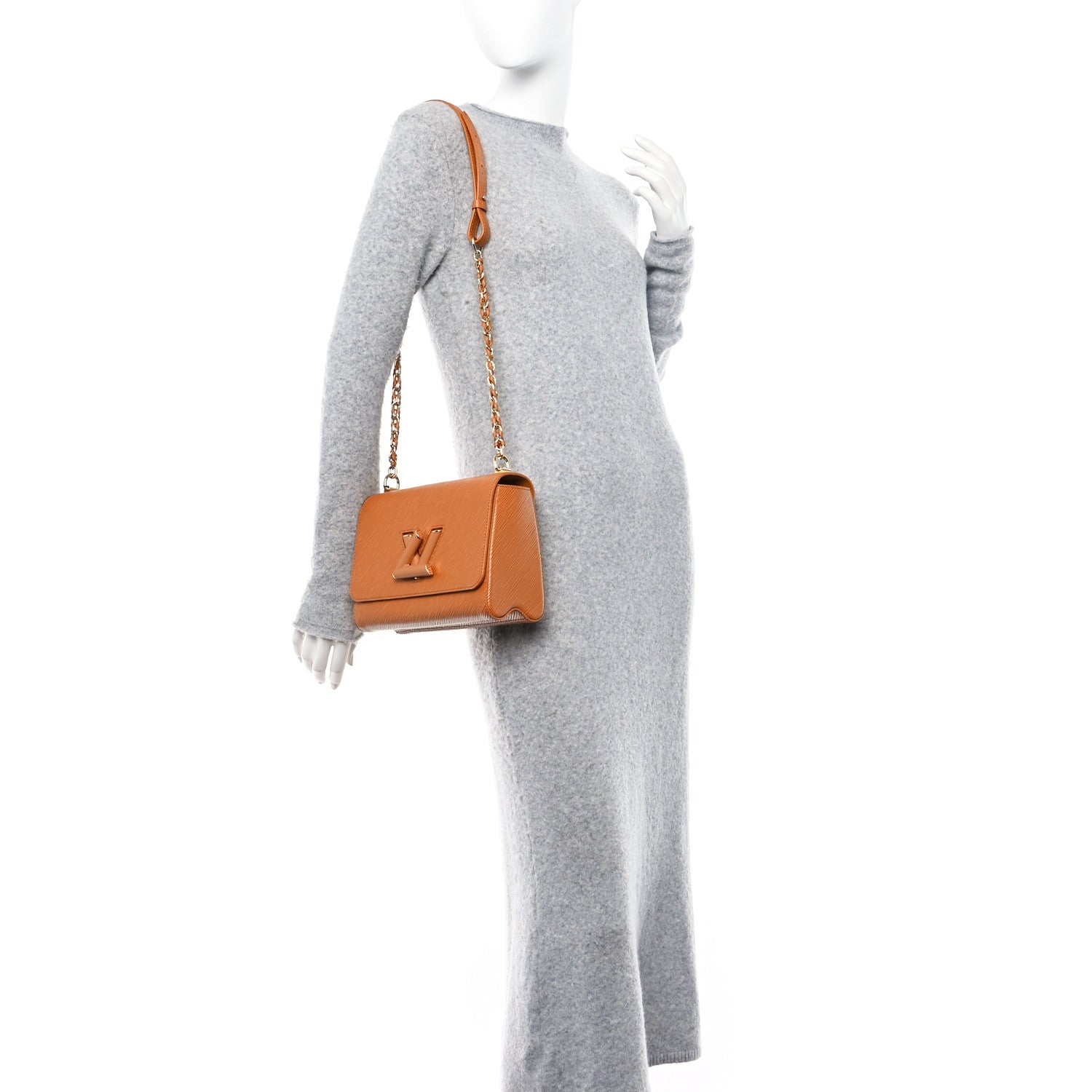 Louis Vuitton Epi Twist Shoulder Bag MM Gold Miel 2 of 12