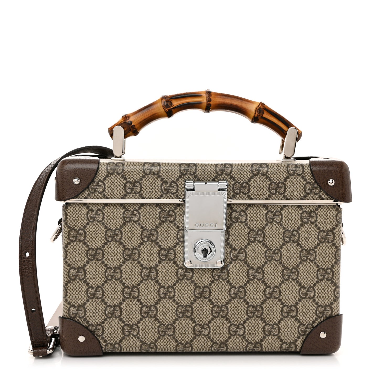 GG Supreme Monogram Globe-Trotter Beauty Case Brown