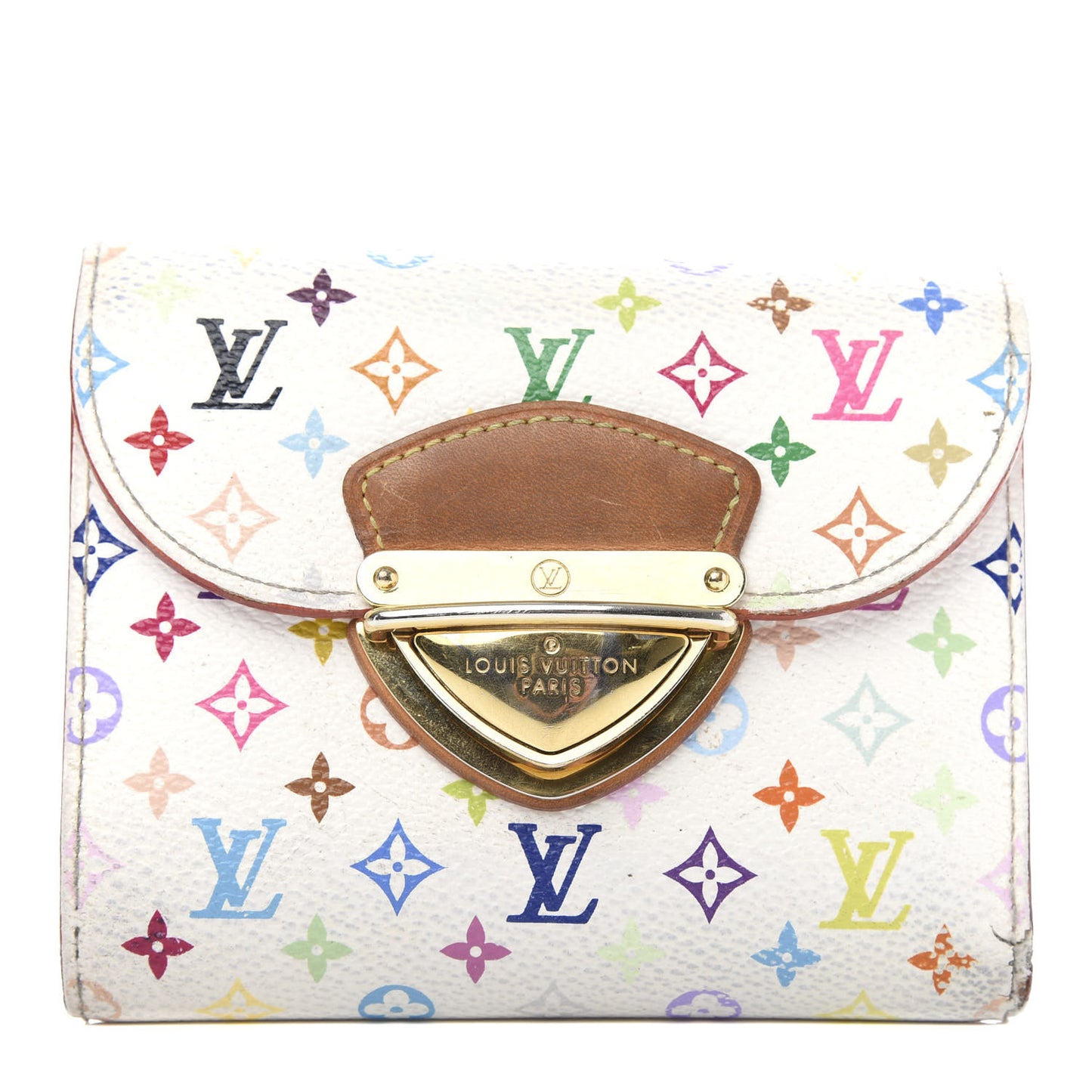 Monogram Multicolor Joey Wallet White Litchi