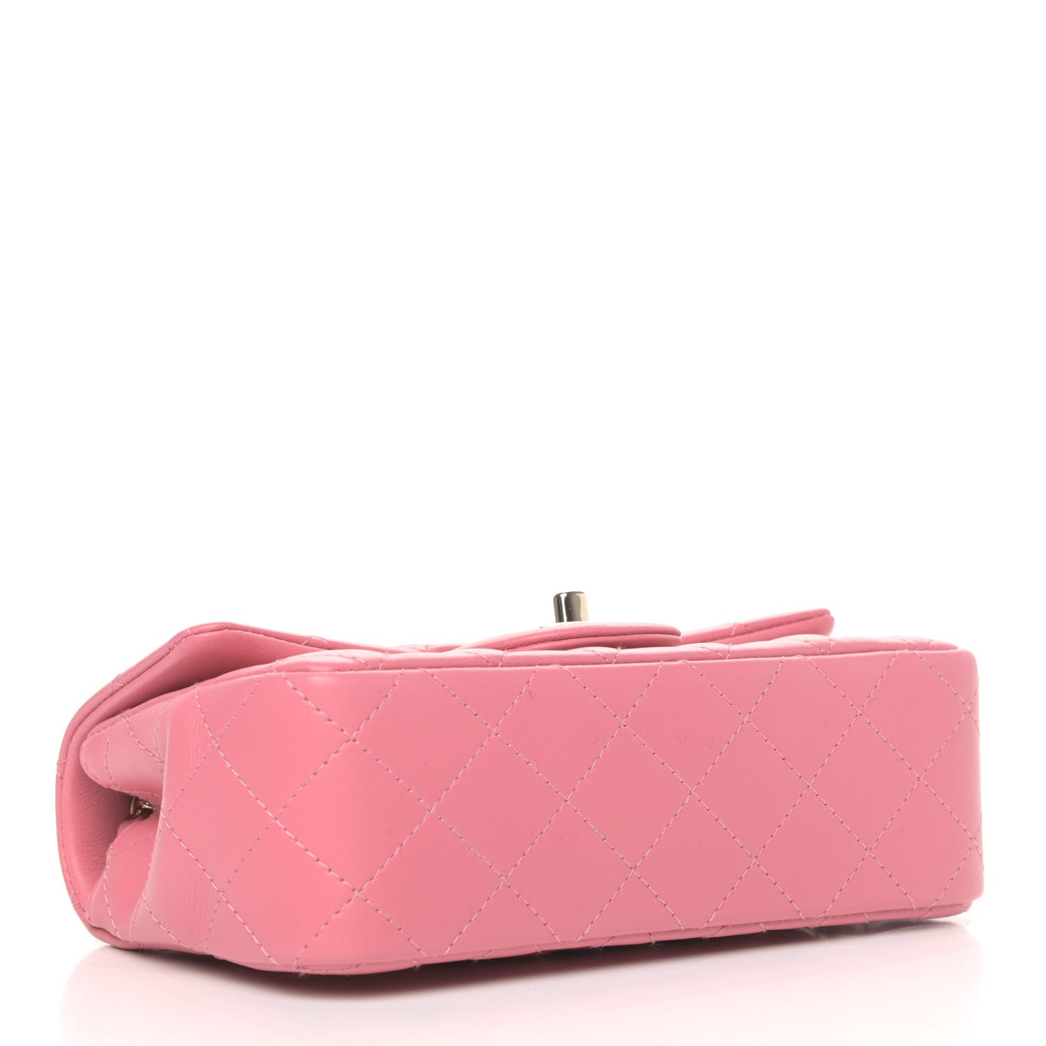 Chanel Lambskin Quilted Mini Rectangular Flap Pink 3 of 4