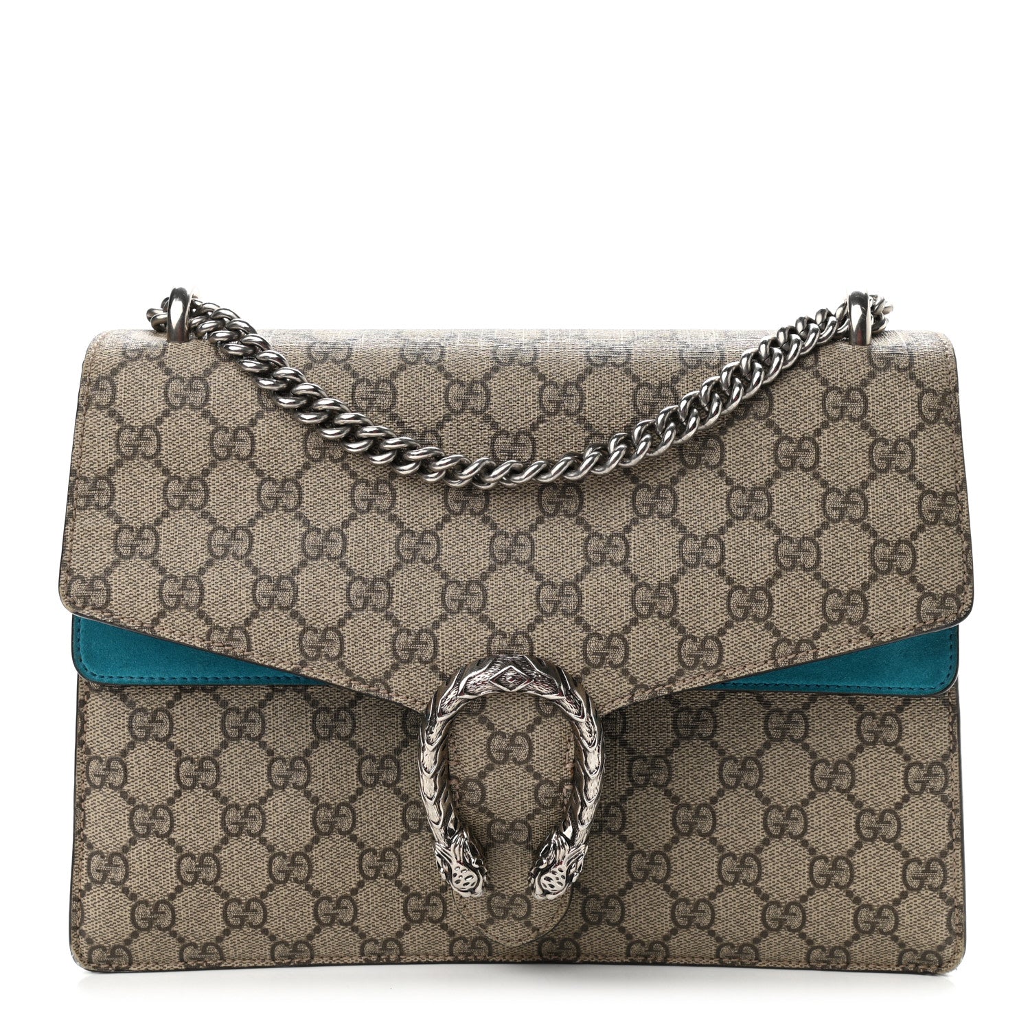 Gucci GG Supreme Monogram Medium Dionysus Shoulder Bag Blue 1 of 14