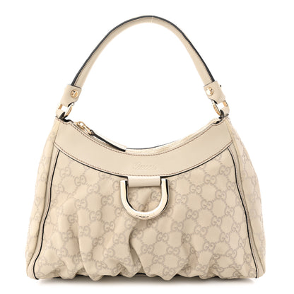 Gucci Guccissima Medium D Gold Hobo Off White 1 of 13