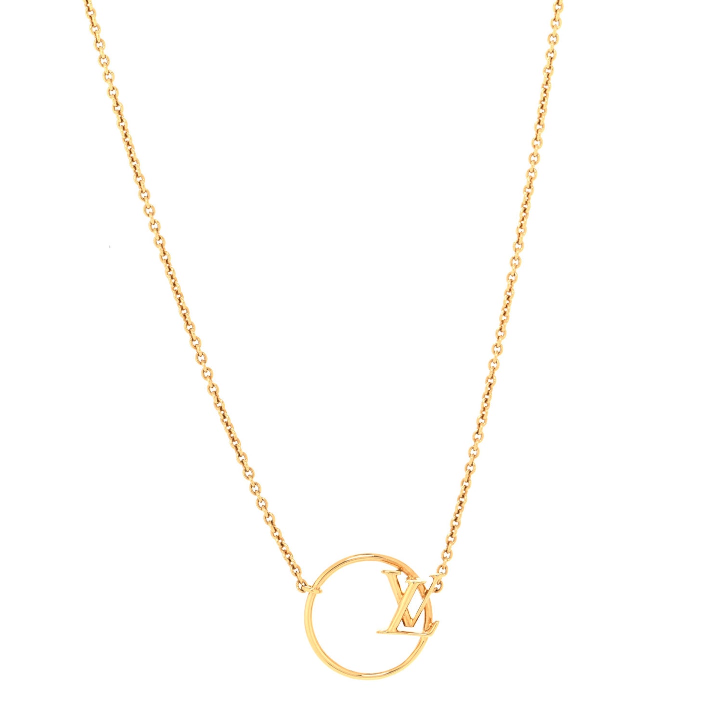 Metal LV Eclipse Necklace Gold