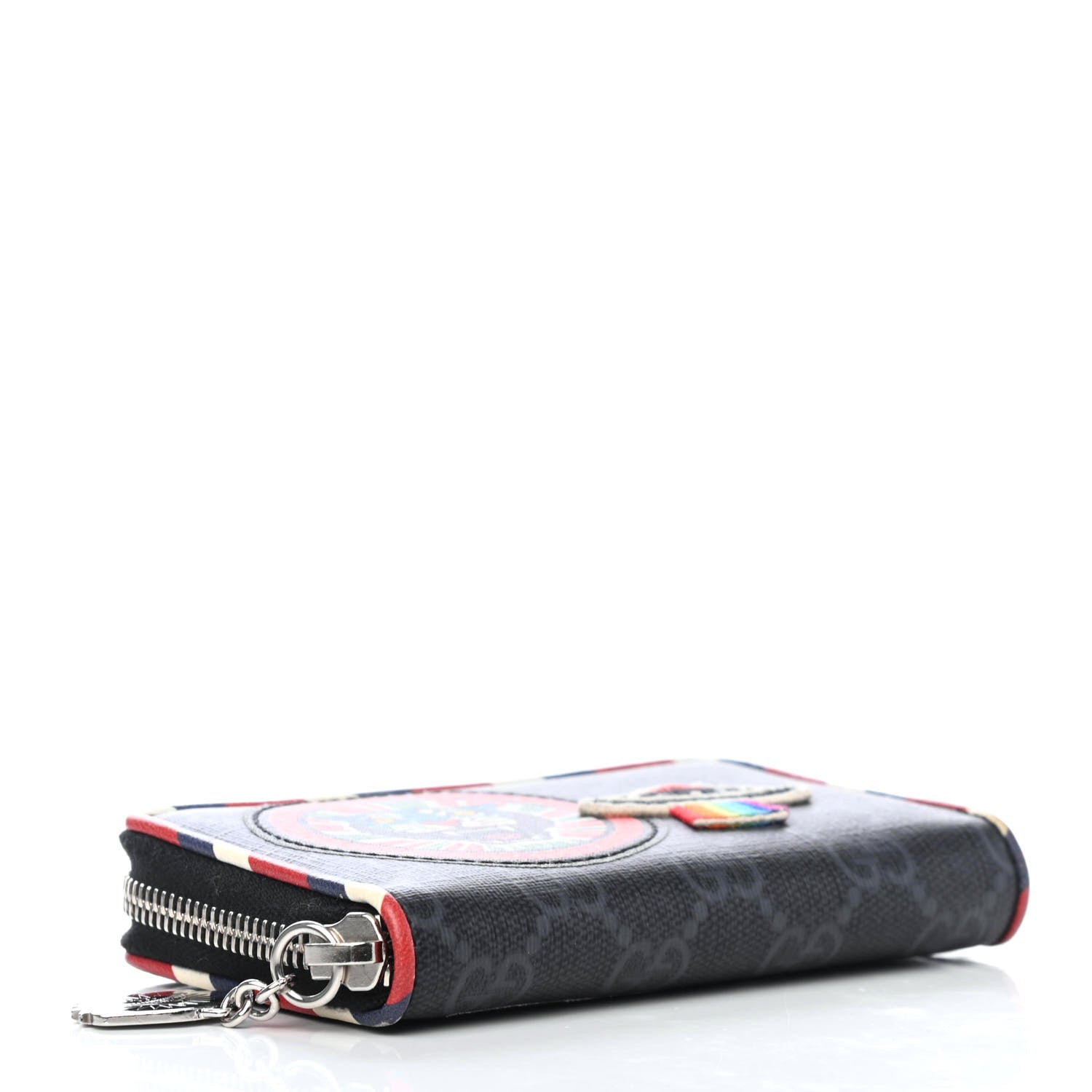 Gucci GG Supreme Monogram Night Courrier Embroidered Zip Around Card Case 3 of 4