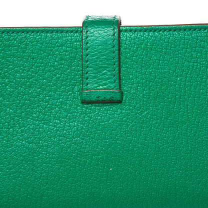 Hermes Chevre Mysore Bearn Gusset Wallet Menthe 8 of 9