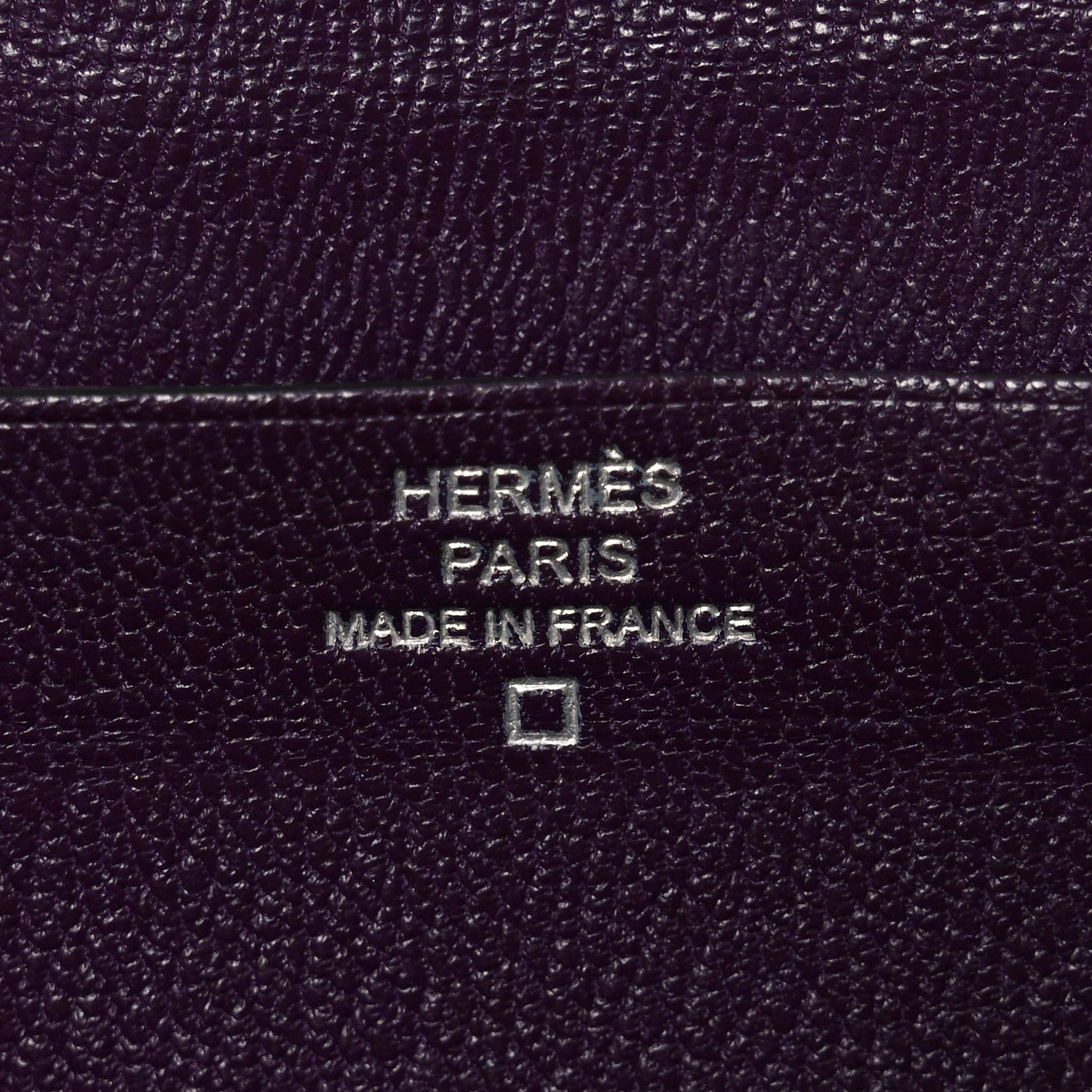 Hermes Shiny Alligator Bearn Wallet Amethyst 6 of 6