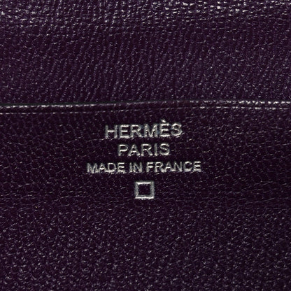 Hermes Shiny Alligator Bearn Wallet Amethyst 6 of 6