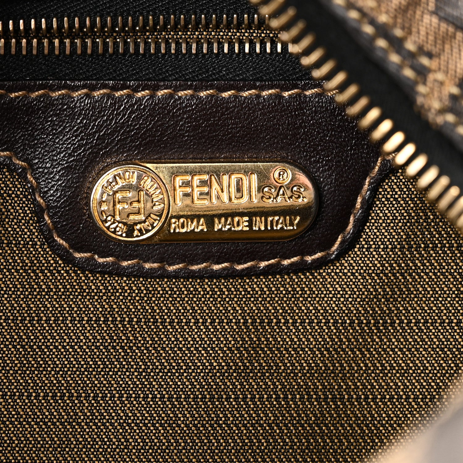 Fendi Zucca Shoulder Bag Tobacco 6 of 9