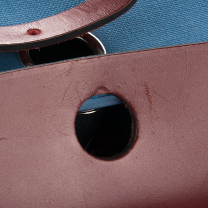 Hermes Military Toile Vache Hunter Herbag Zip PM 31 Bleu Agate Rouge H 8 of 8