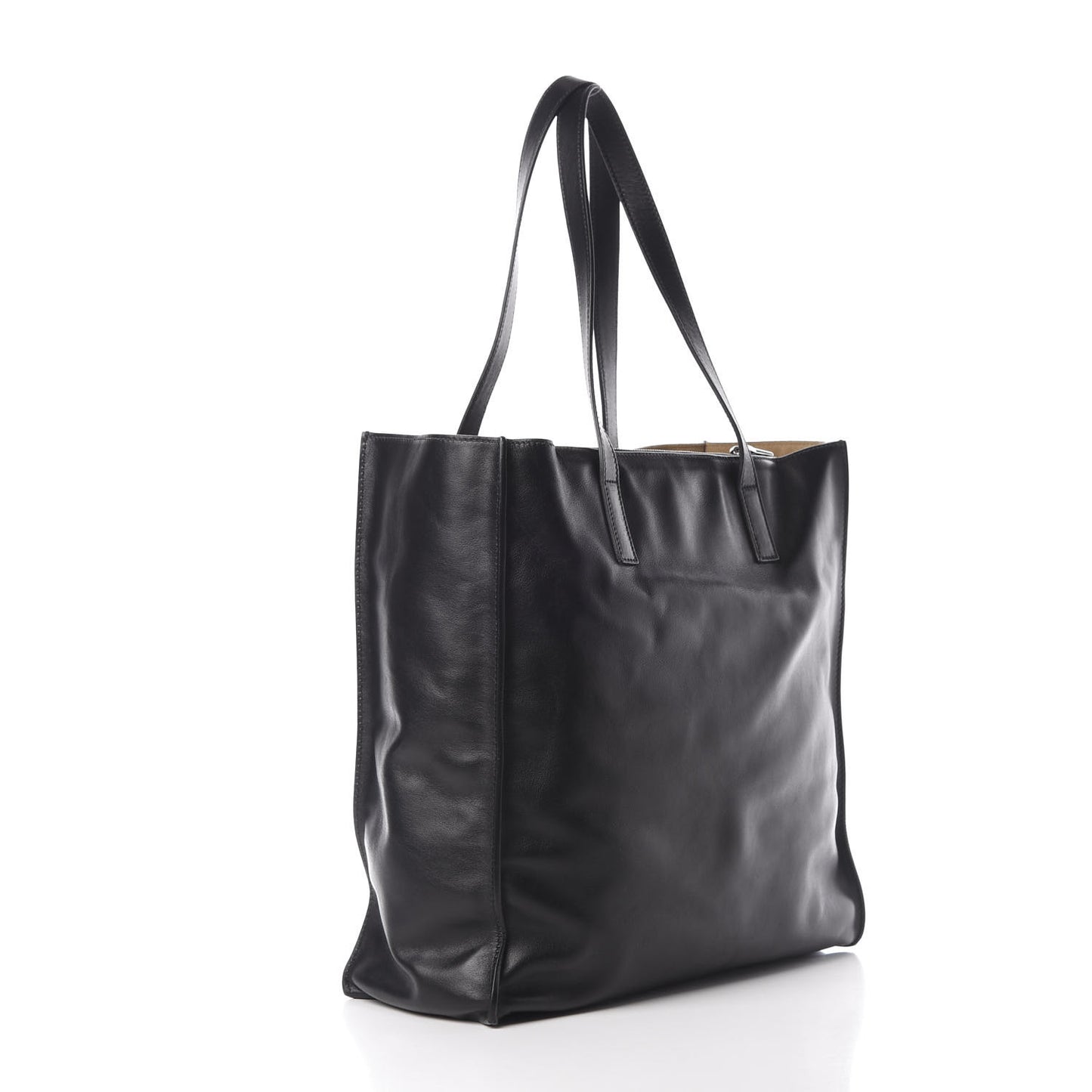 Soft Calfskin Shopping Tote Black