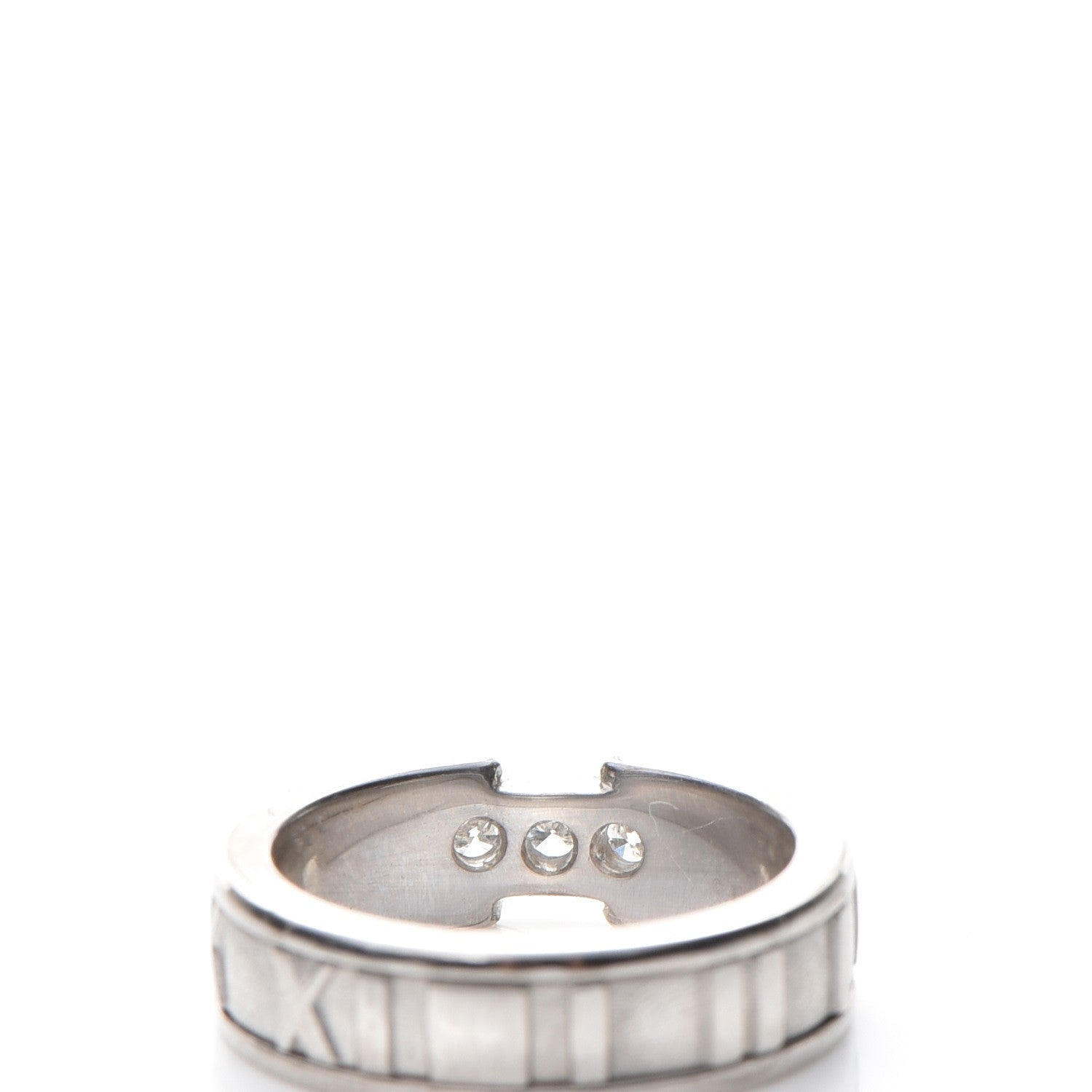 Tiffany 18K White Gold Diamond Atlas Ring 4.5 6 of 7