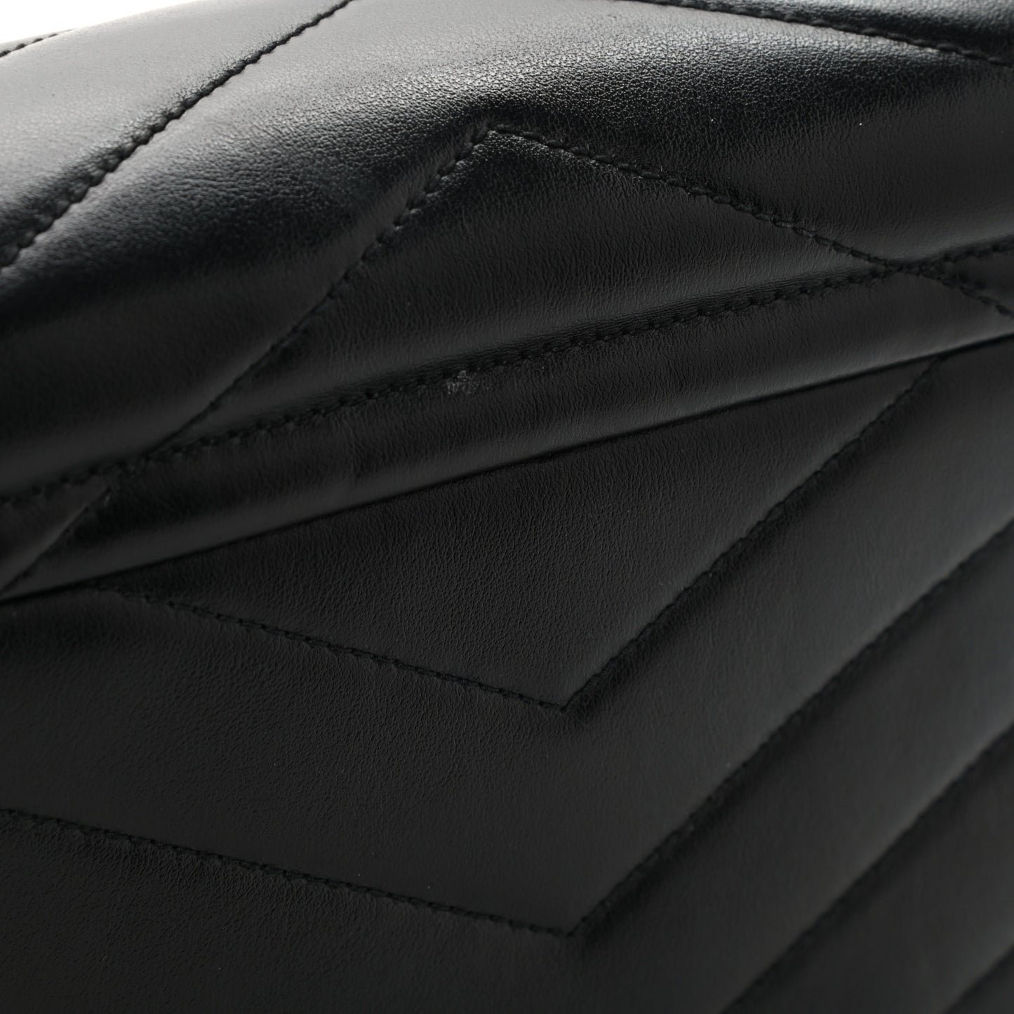 Calfskin Y Quilted Monogram Toy Loulou Crossbody Bag Black