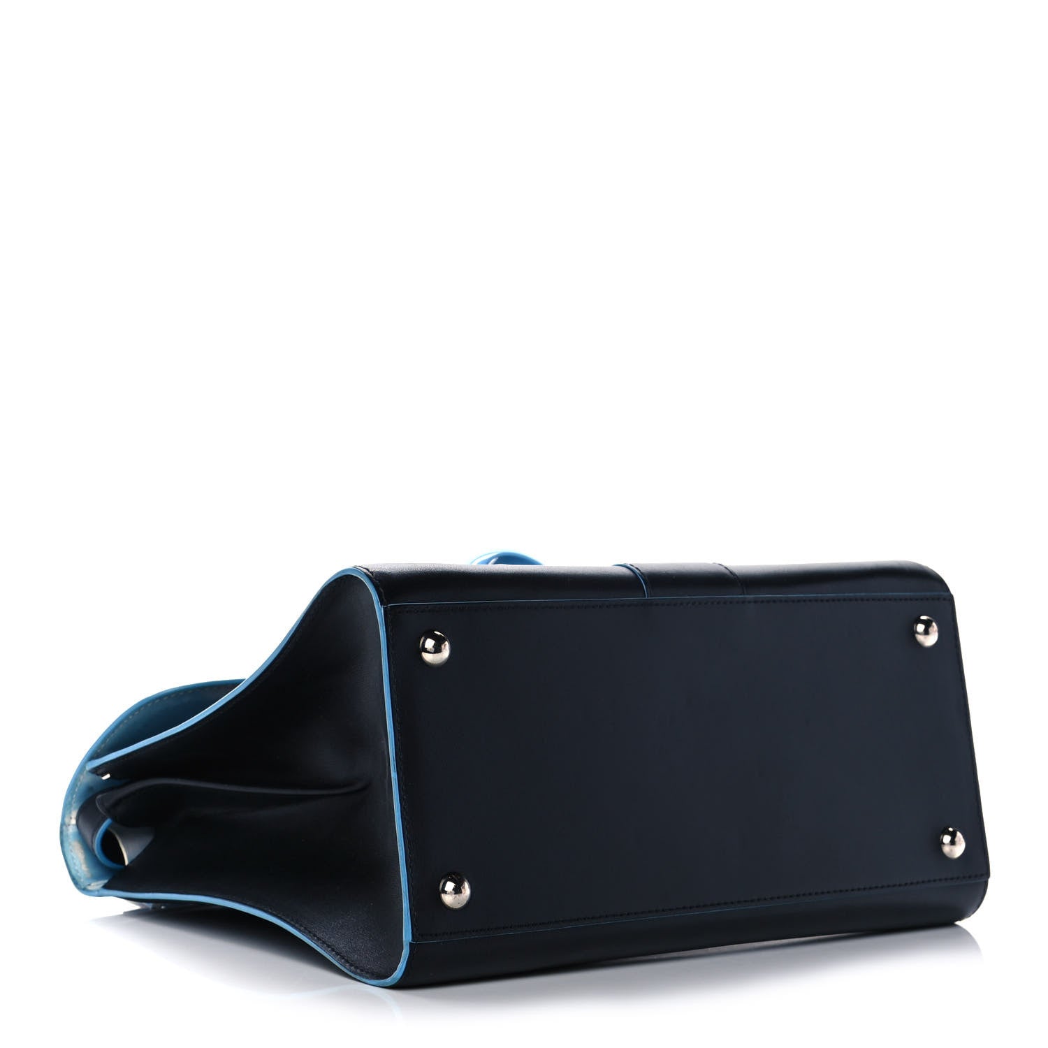 Delvaux Box Calfskin MM Brillant Clouds Satchel Black Ciel 4 of 16