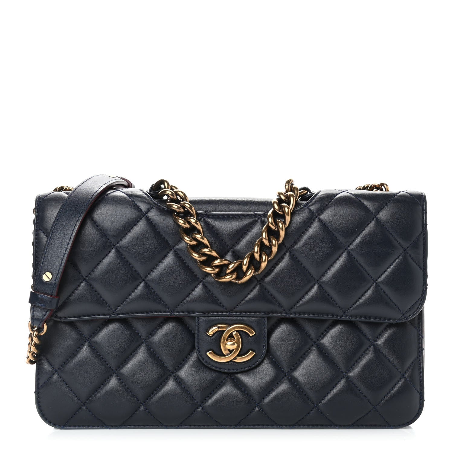 Chanel Calfskin Quilted Large Perfect Edge Flap Black 1 of 15