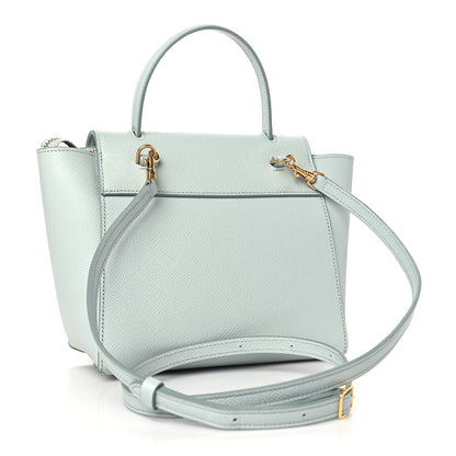 Celine Grained Calfskin Nano Belt Bag Soft Blue 3 of 9