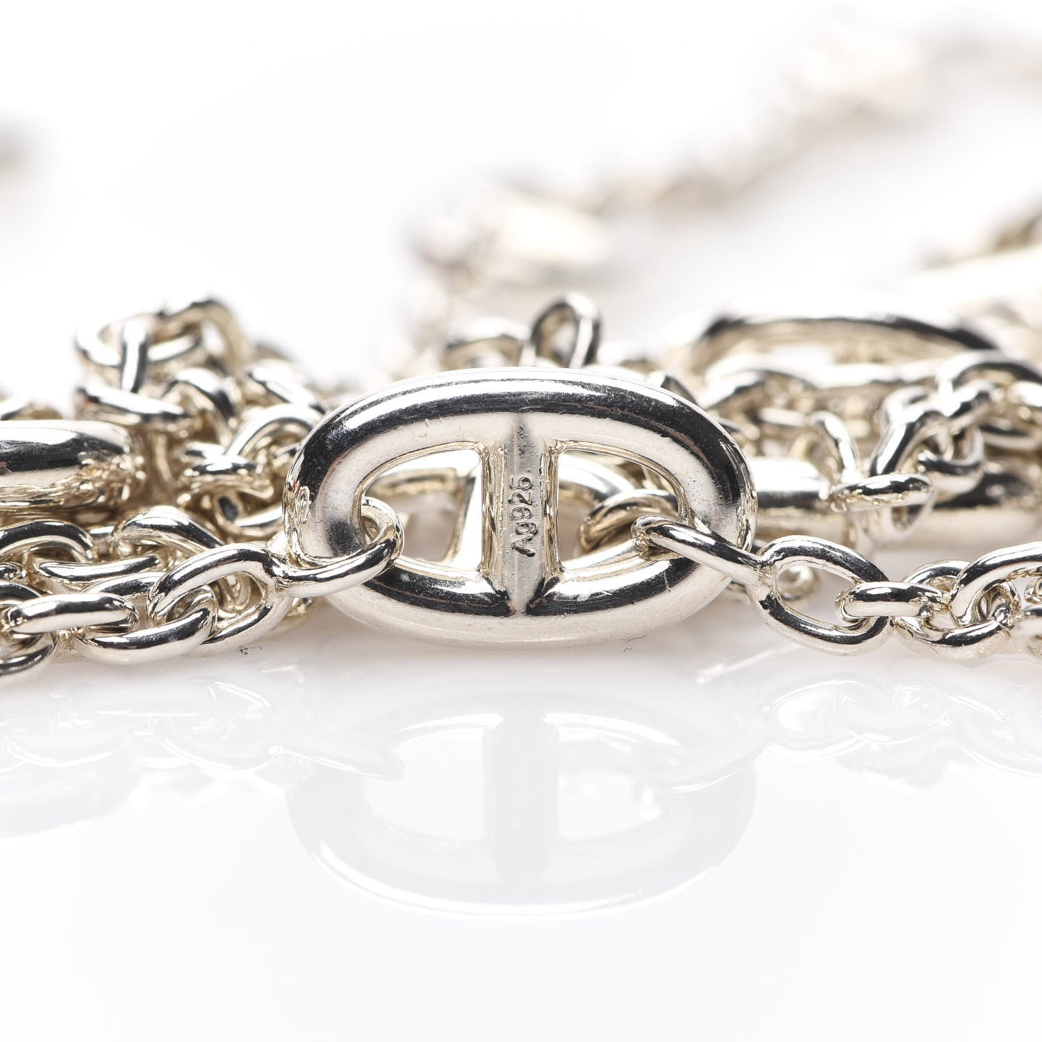 Hermes Sterling Silver Farandole Necklace 120 4 of 6