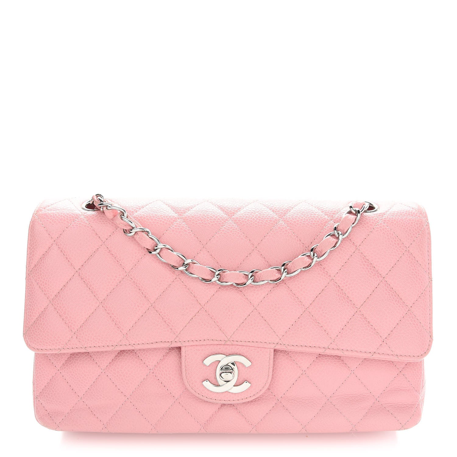 Chanel Caviar Quilted Medium Double Flap Pink 1 of 9