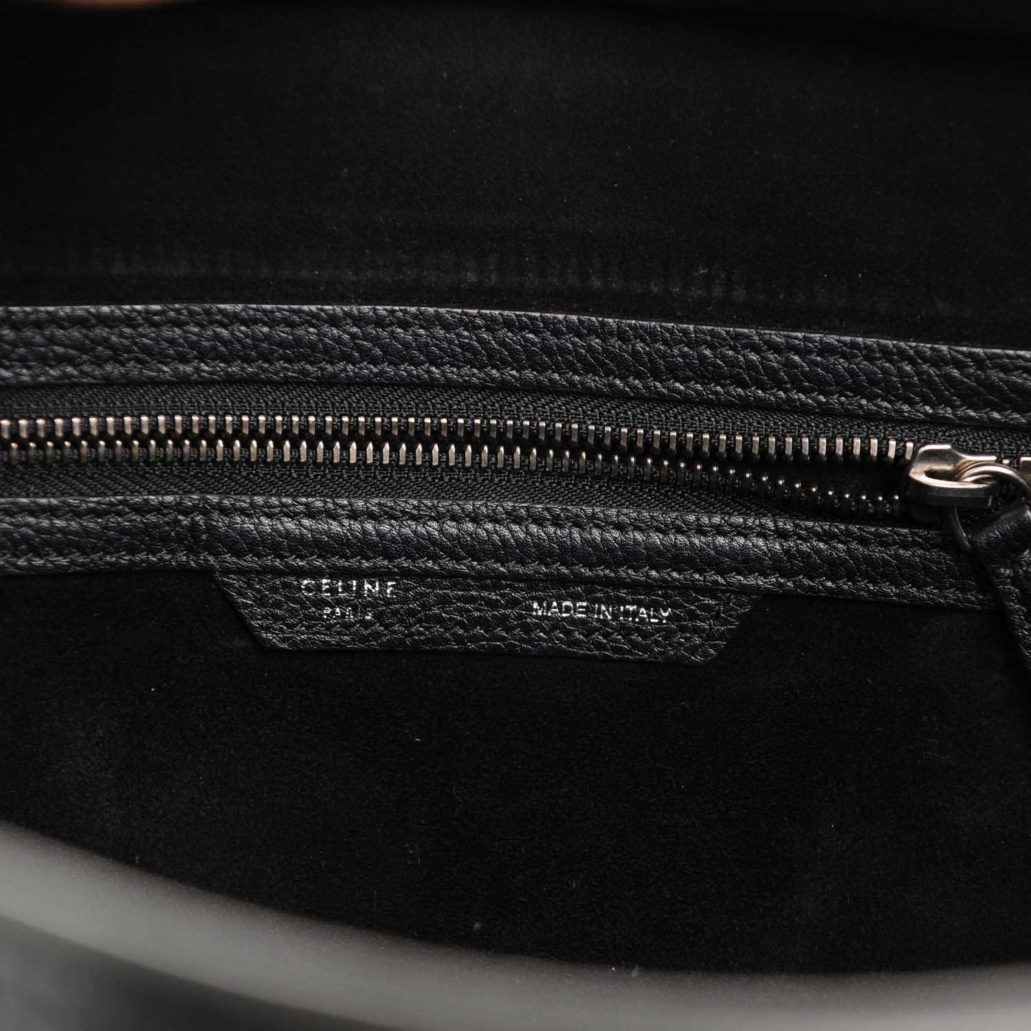 Celine Drummed Calfskin Micro Luggage Black 6 of 7