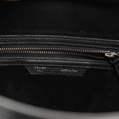 Celine Drummed Calfskin Micro Luggage Black 6 of 7