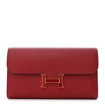 Hermes Epsom Constance Long Wallet Rouge Grenat 1 of 7