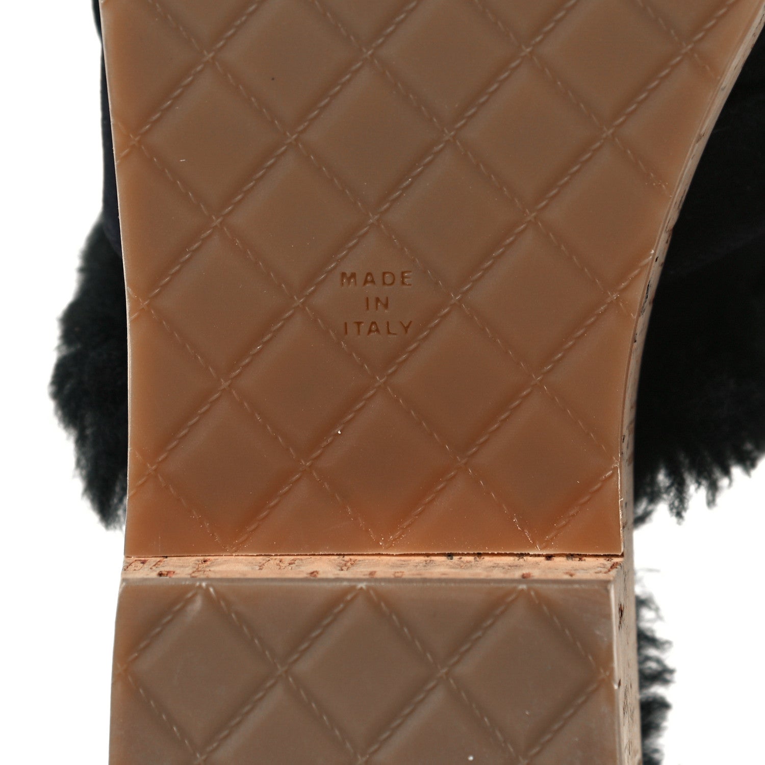 Chanel Suede Calfskin Shearling Turn Lock Clogs 39 Black 15 of 19