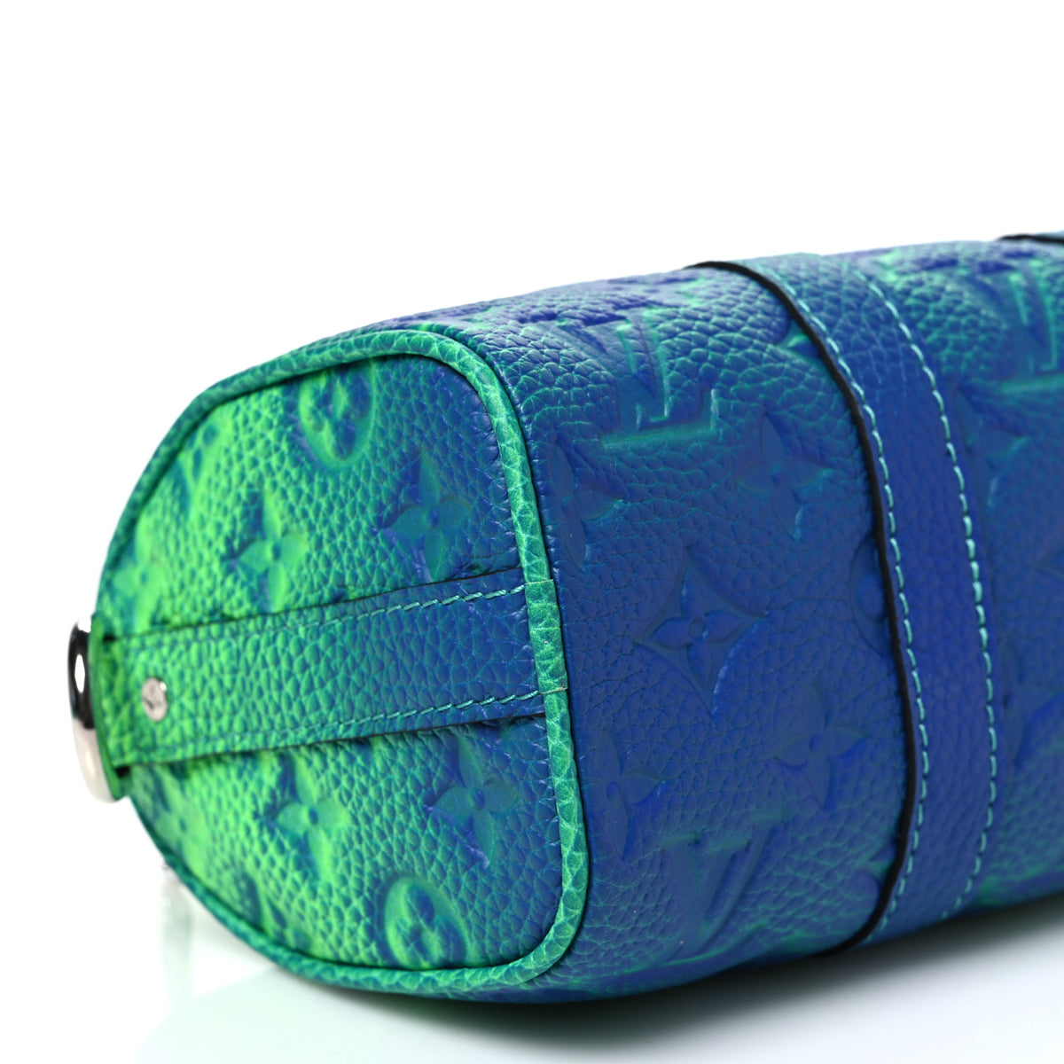 Louis Vuitton Taurillon Illusion Keepall XS Bleu Vert 8 of 9