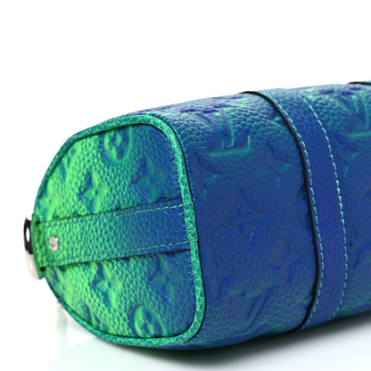 Louis Vuitton Taurillon Illusion Keepall XS Bleu Vert 8 of 9