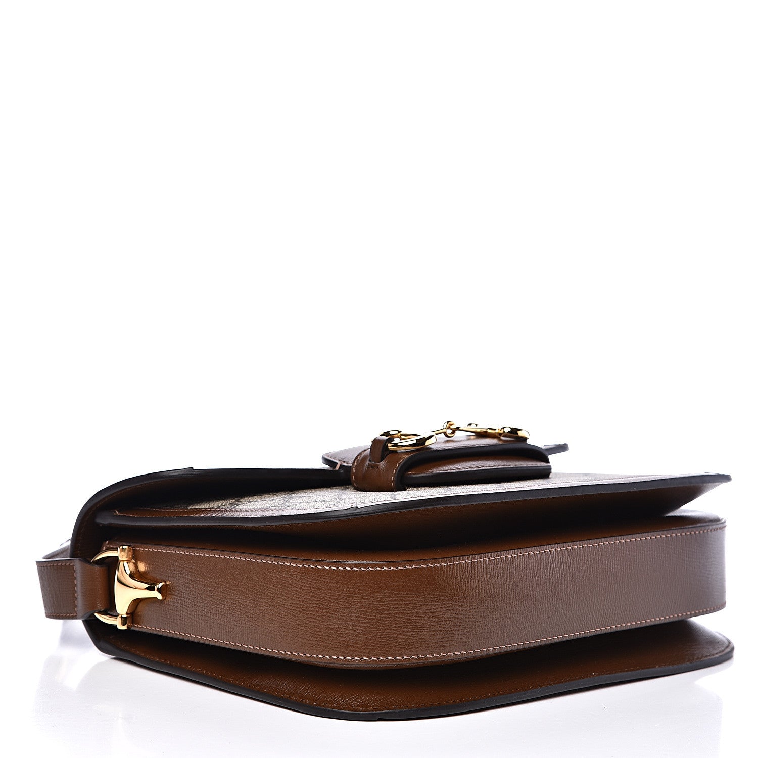 Gucci GG Supreme Monogram Horsebit 1955 Shoulder Bag Beige Brown Sugar 3 of 9