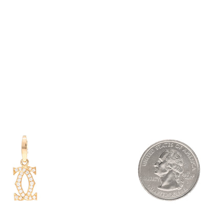 Cartier 18K Yellow Gold Diamond Logo Charm 2 of 3