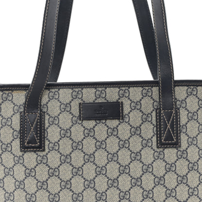 Gucci GG Supreme Monogram Medium Zippered Shopping Tote Navy 8 of 11