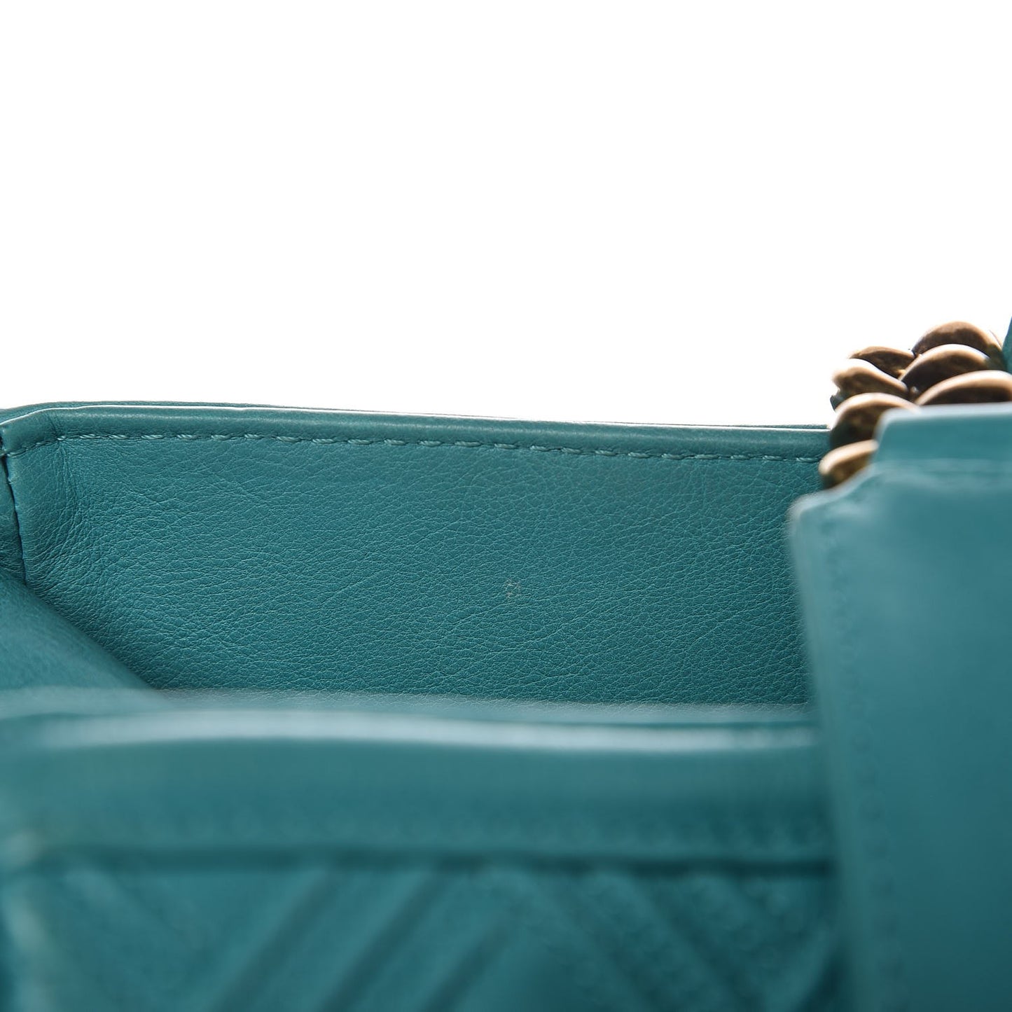 Calfskin Large Retro Girl Shopping Tote Turquoise