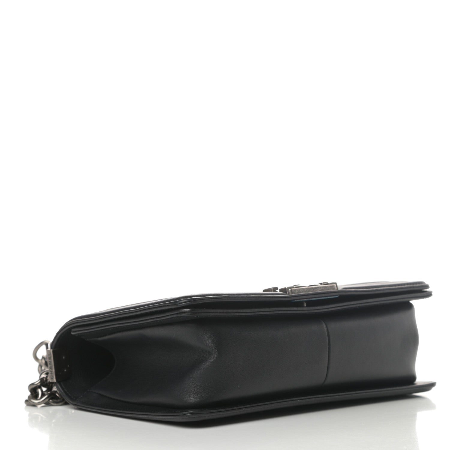 Chanel Calfskin Chevron Quilted Medium Boy Flap Black 4 of 14
