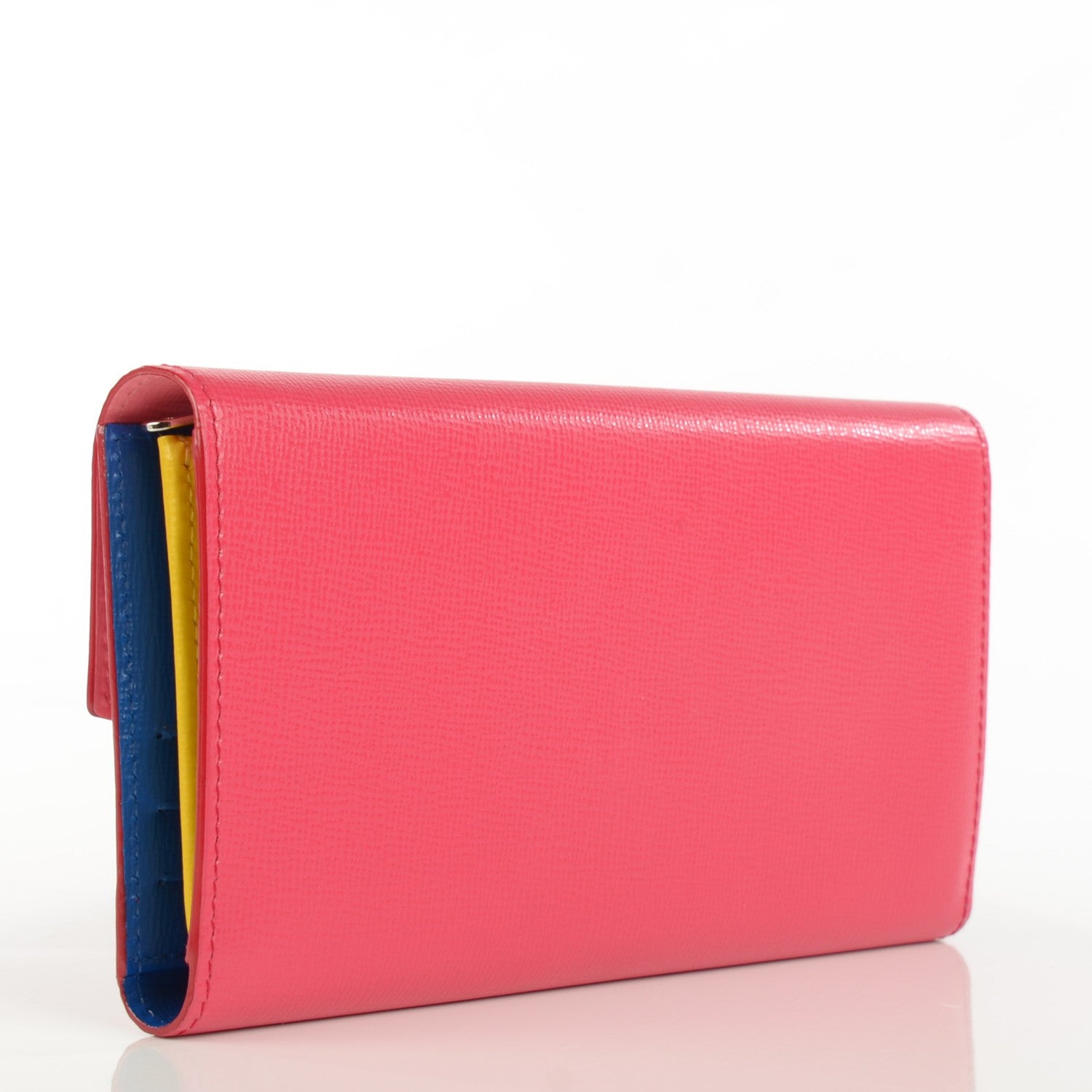 Christian Dior Grained Calfskin Colorblock Eclipse Wallet 3 of 7